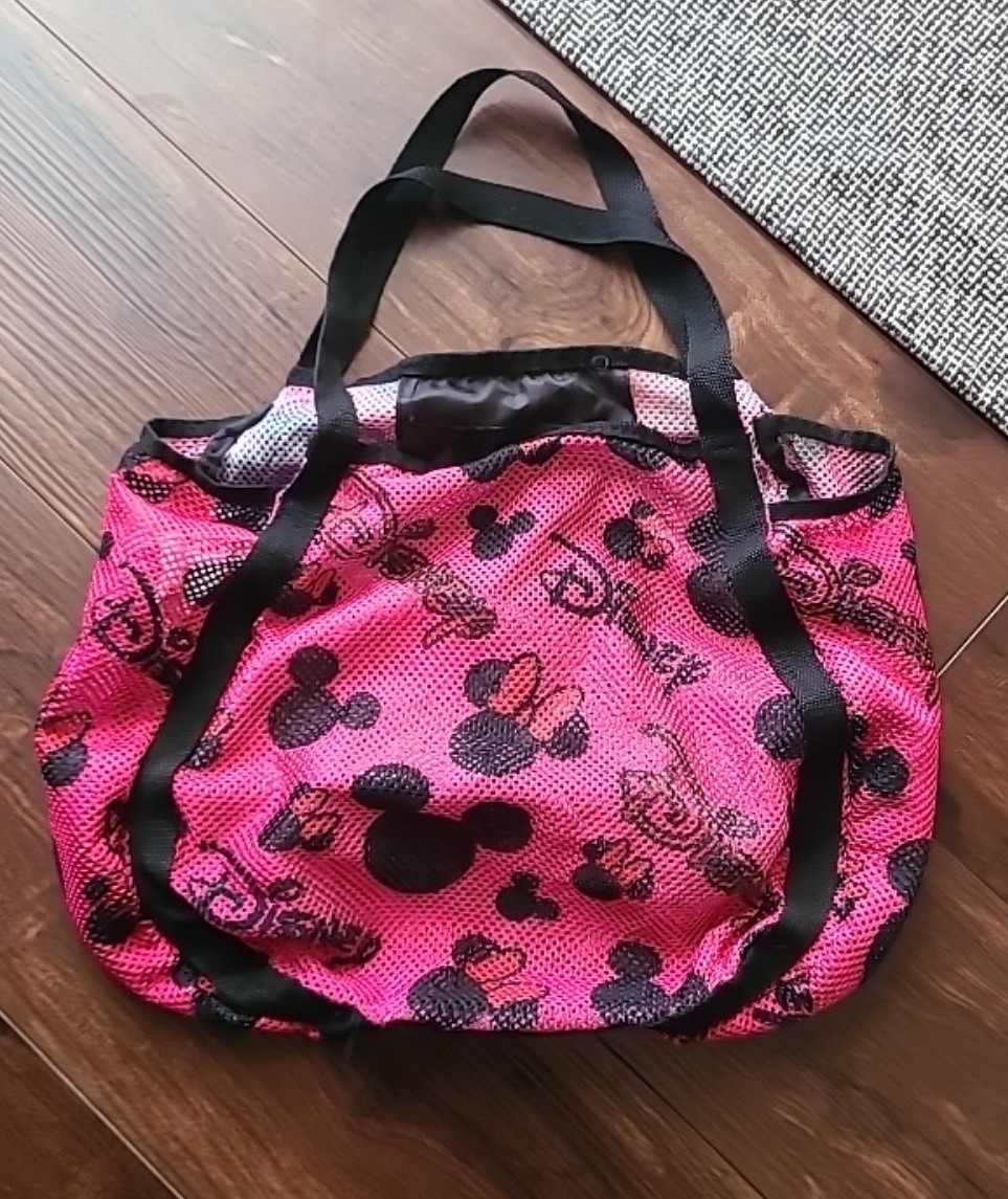 Disney Mesh Beach Bag Rare to Find Pink