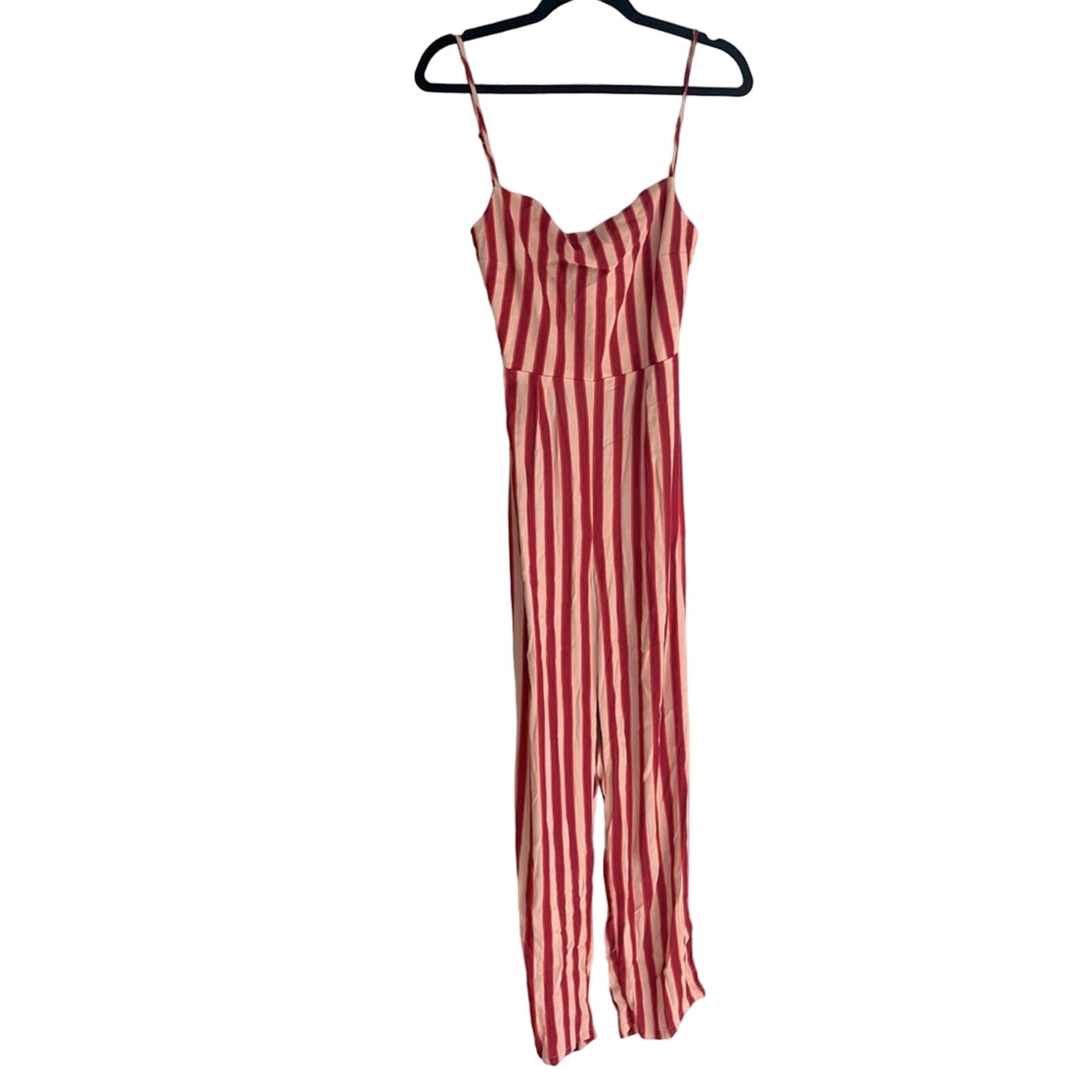 NWT Flynn Skye pink and red jumpsuit, women's size small