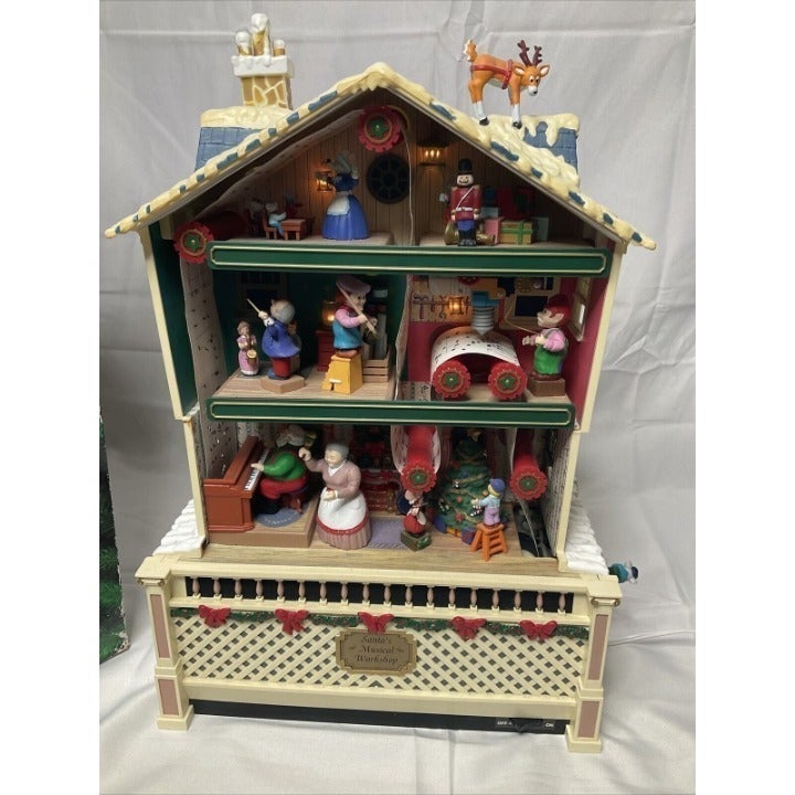Vintage Mr.Christmas Santa's Musical Workshop RARE Musical lights & moving parts