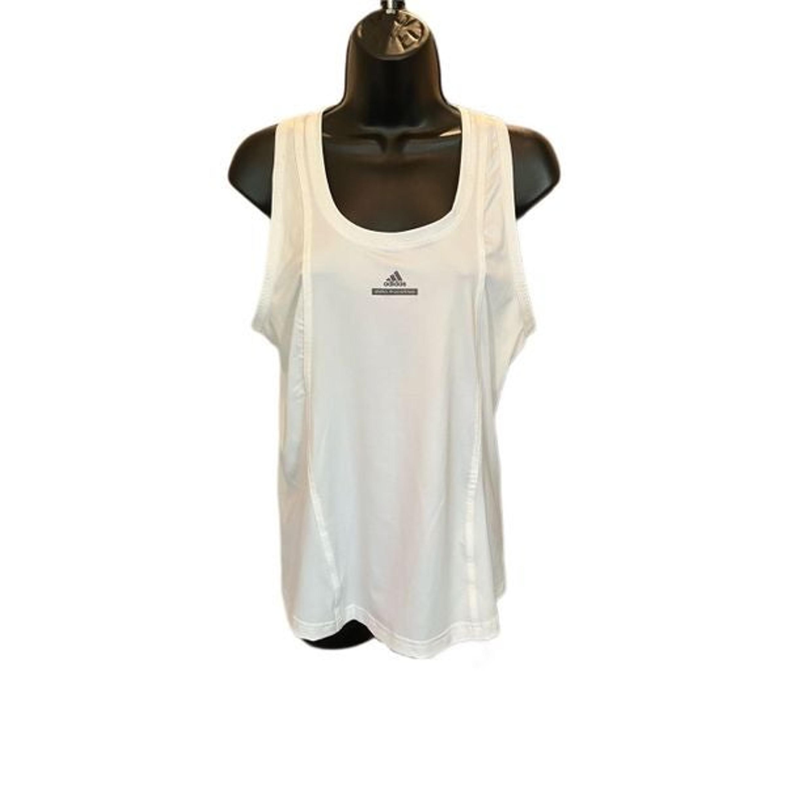 ADIDAS BY STELLA MCCARTNEY Vented Scoop Neck Sports Tank Top - size Large