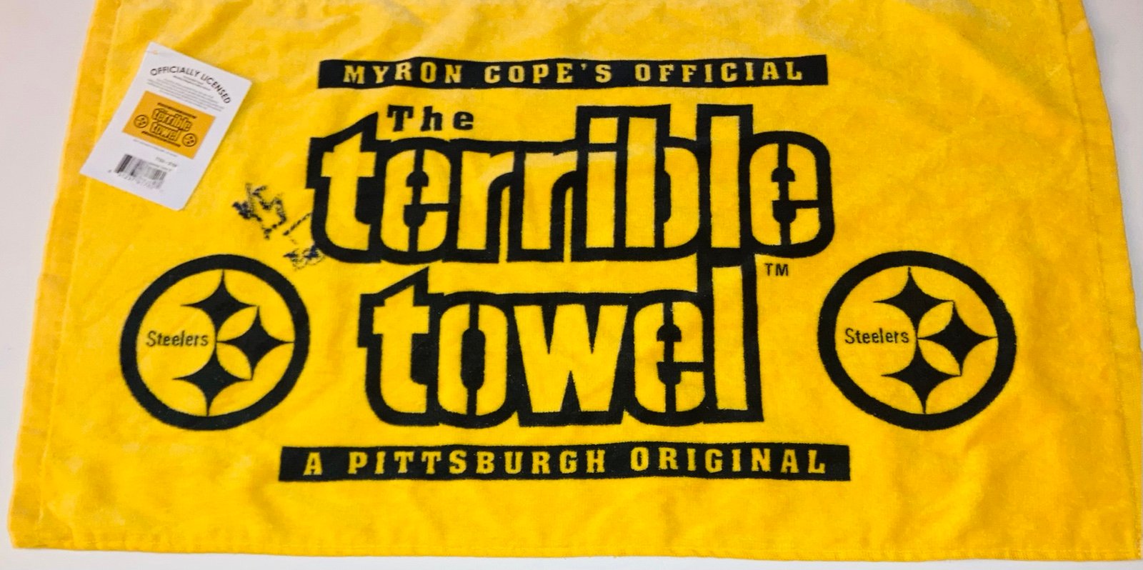 WIZ KHALIFA RAPPER SIGNED AUTOGRAPHED PITTSBURGH STEELERS TERRIBLE TOWEL PSA COA