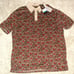Perry Ellis Mens sz. XL Button Collar Vintage 90s Shirt Floral Flower Brown Red