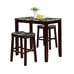 3-Piece Marble Counter Height Table & Stools Set