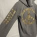 Pink Victoria's Secret Gray Peace Sign Gold Bejeweled Zip Hoodie Women's Large