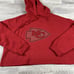 NWT Women's Kansas City Chiefs Cuce Red Crystal Logo Cropped Pullover Hoodie 3X