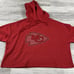 NWT Women's Kansas City Chiefs Cuce Red Crystal Logo Cropped Pullover Hoodie 3X
