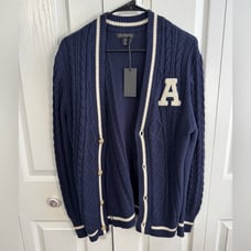 Art of Rhetoric fisherman cable knit button up cardigan size small