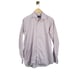 David Donahue Dobby Check Dress Shirt in White/Blue/Orange Size 16