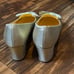 60s vtg Gold Shoes w Bow
