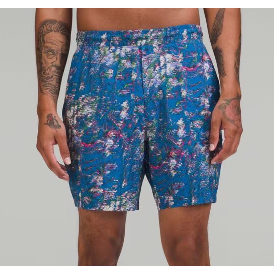 LULULEMON Pace Breaker Linerless Shorts 9 In Speed Floral Poolside Size XXL