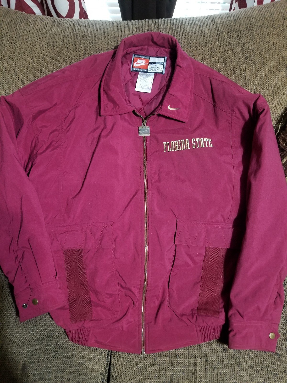 MEN'S VANTAGE 90's RARE NIKE FLORIDA STATE SEMINOLE COAT SZ.LG