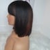 8 inch highlighted bob bang wig