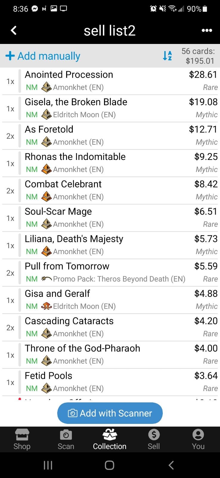 Magic bundle pre scanned. Valued at 190