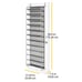 12-Tier Over The Door Shoe Rack, Metal, Gray