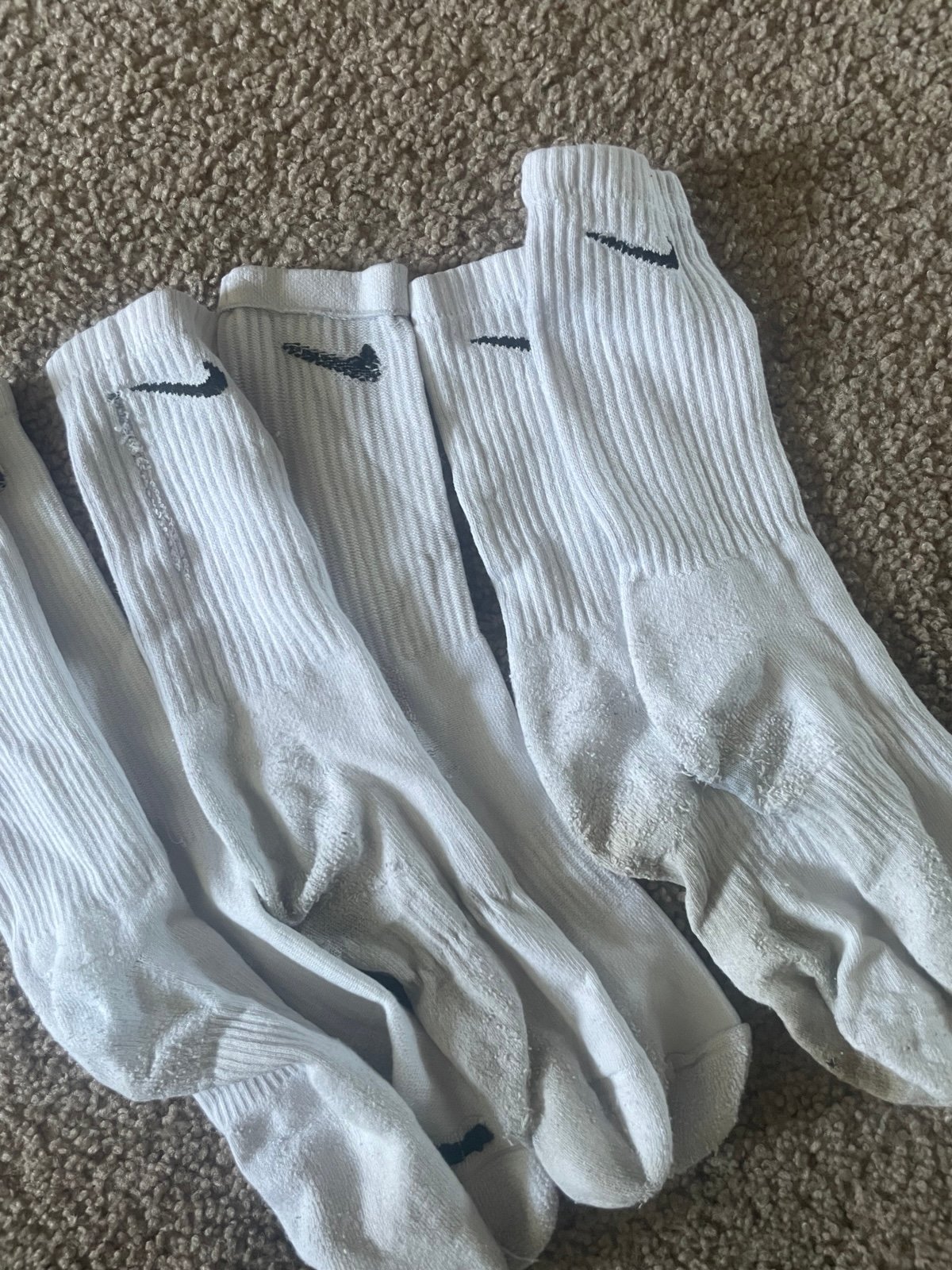 White Nike socks