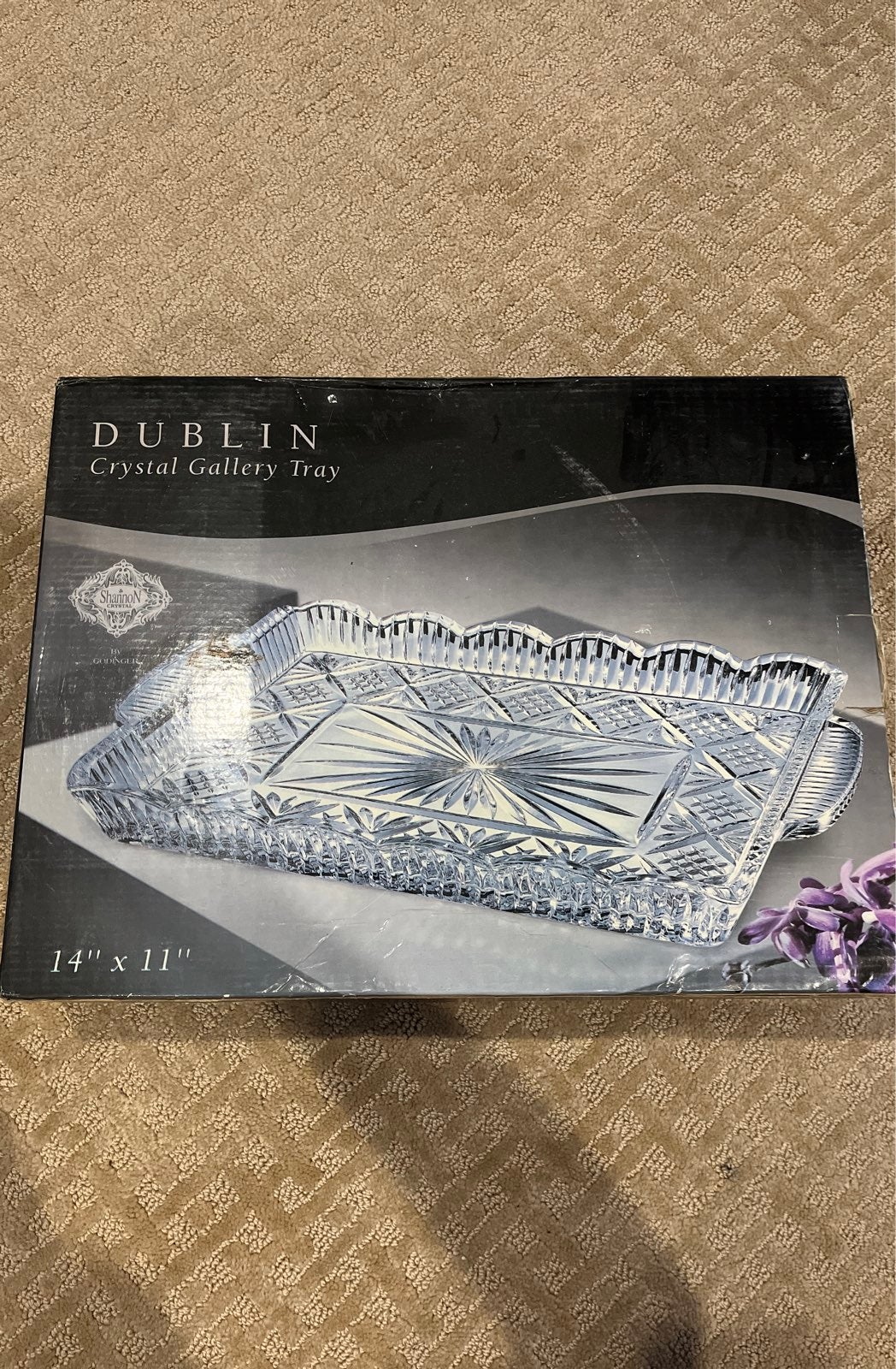 Crystal Gallery Tray Glass Serving Platter Dublin