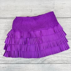 Catch + Club Women's Pleated Tiered Purple Performance Mini Skort Size Small