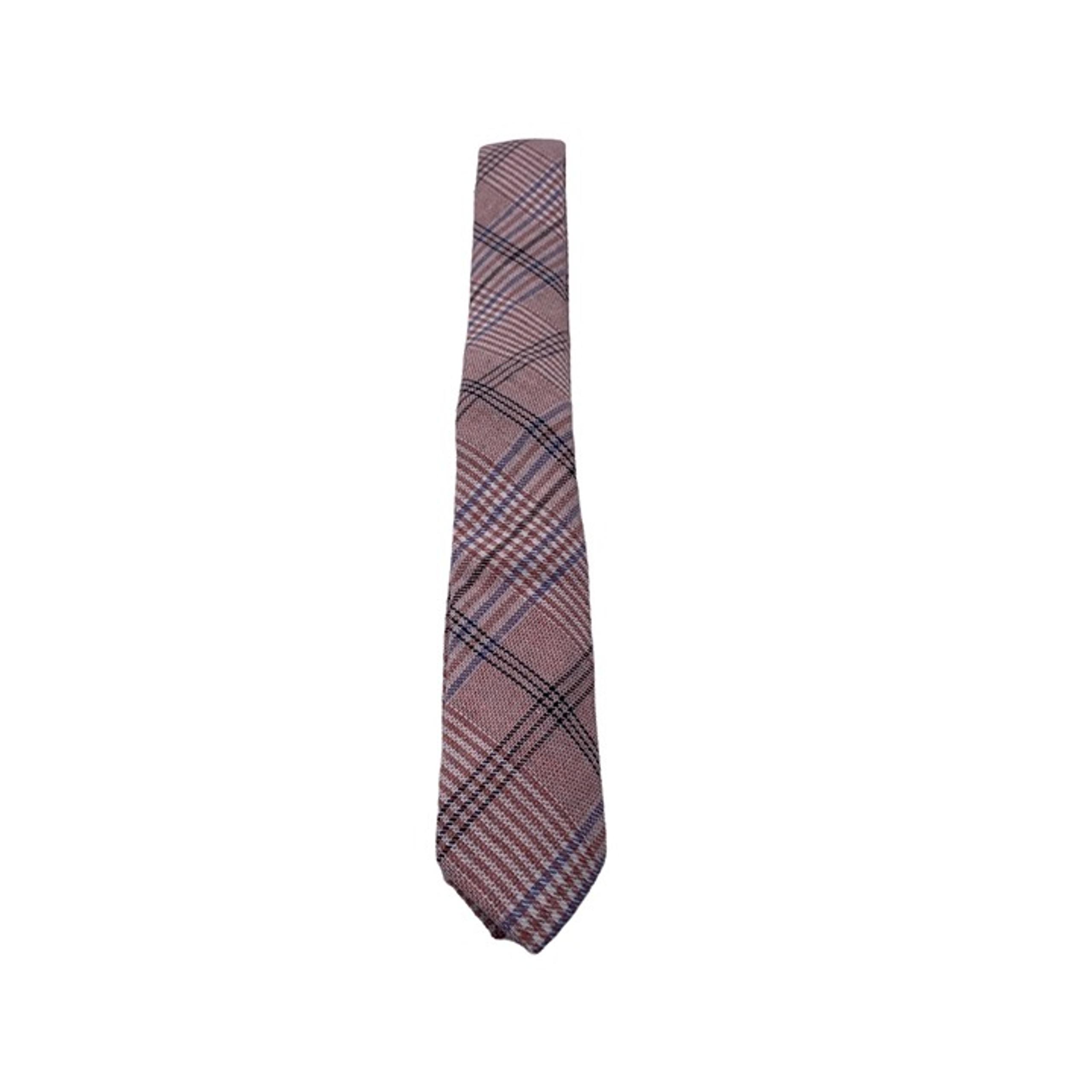 Skinny Tie Madness - Men’s Plaid Tie Pink SKM3225