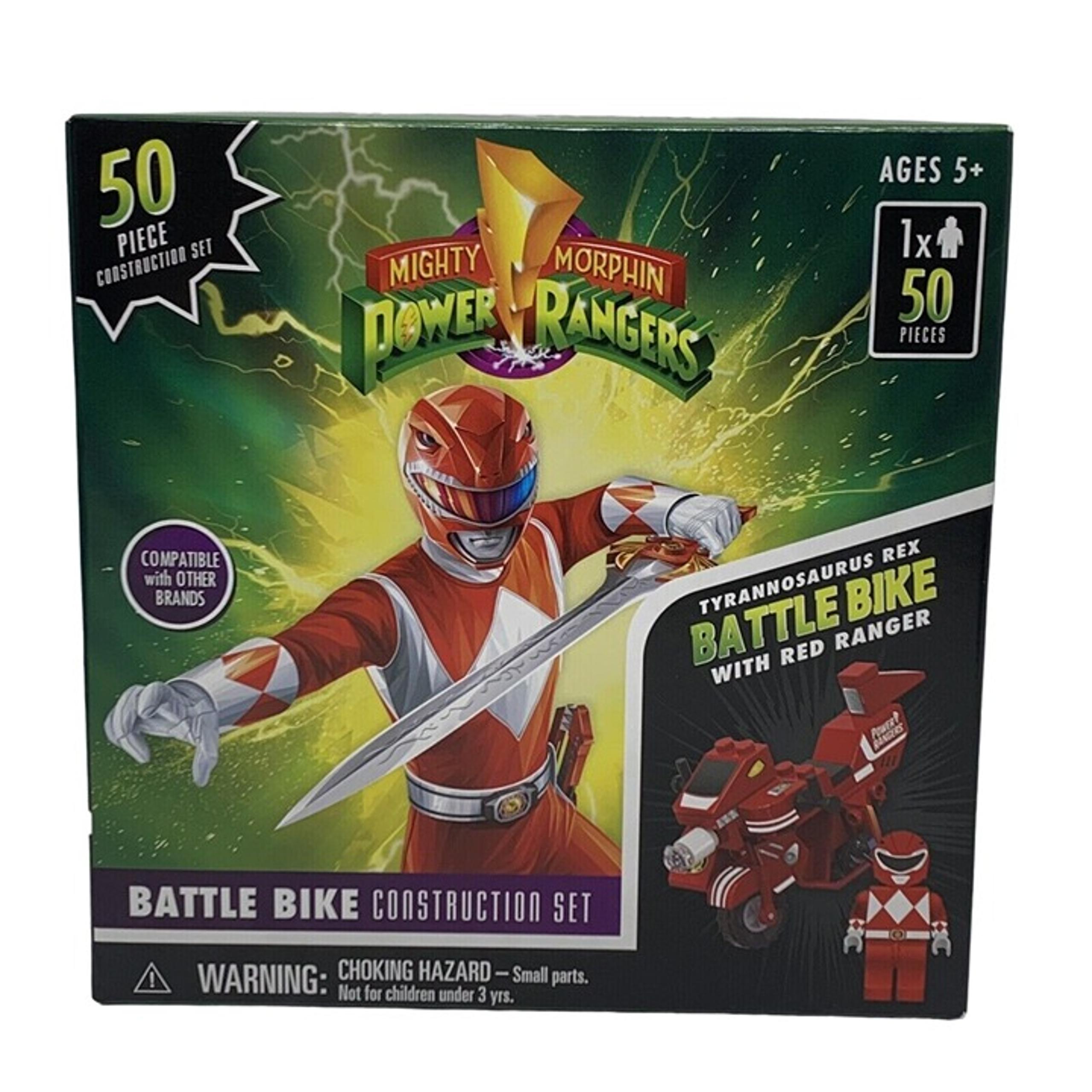 Power Rangers Red Ranger Tyrannosaurus Rex Battle Bike 50 Pc Construction Set