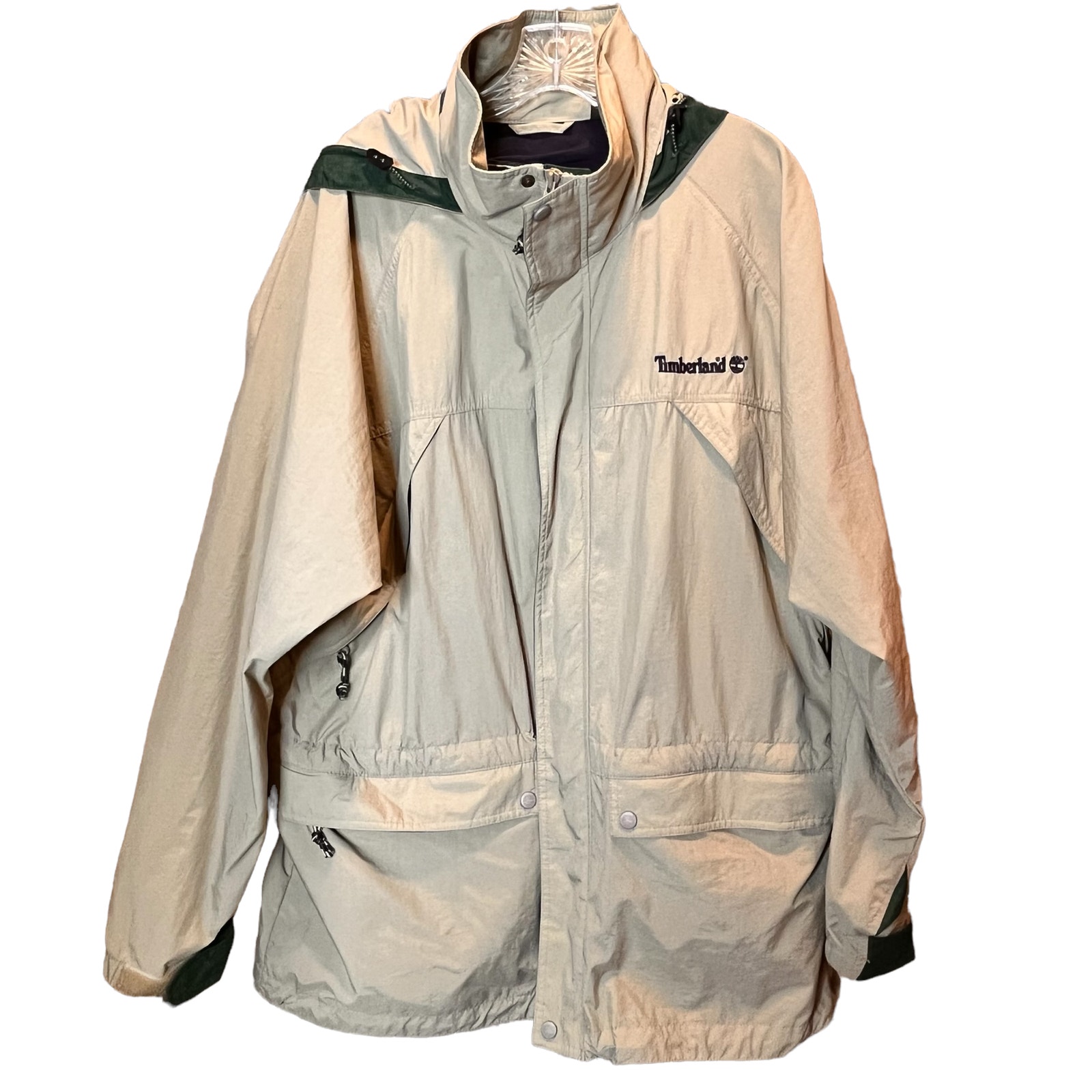 Vintage Timberland Rugged Core Hooded Sage Jacket Fall 1997 Men’s Size Large