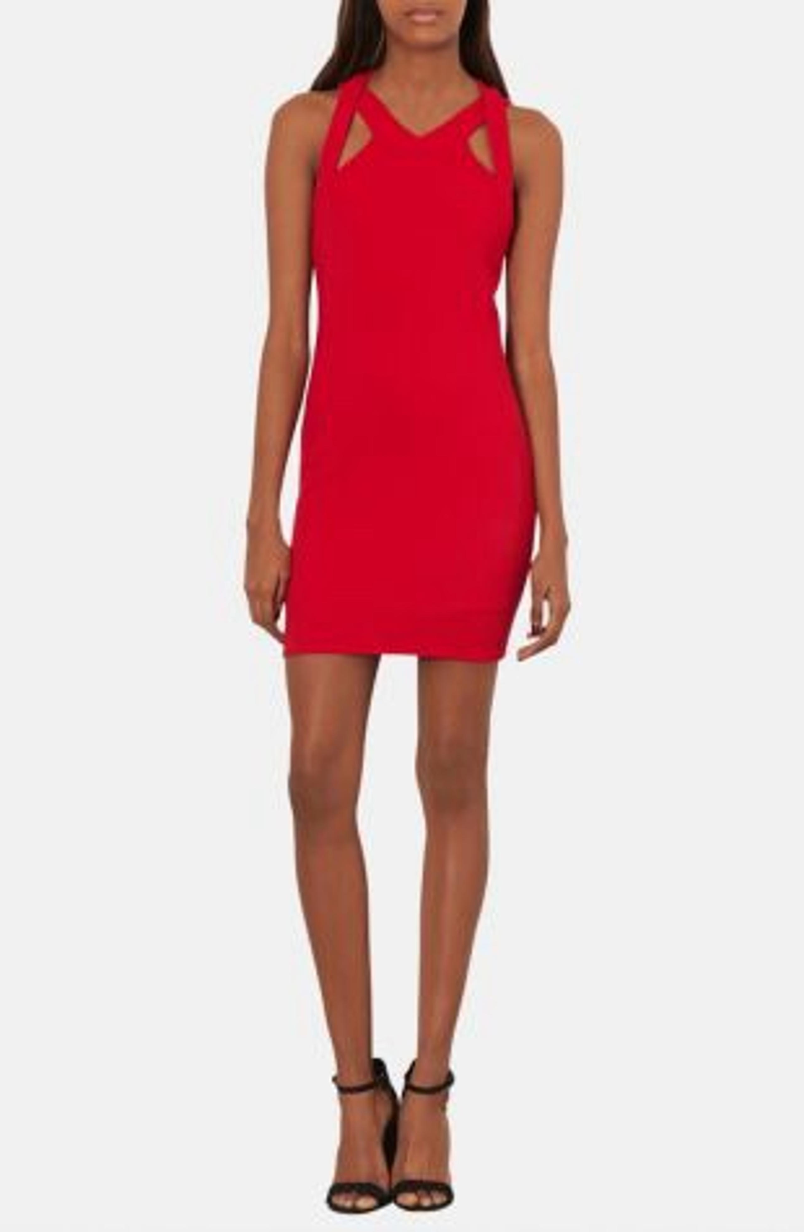 Topshop Bodycon Fire Engine Red Mini Dress