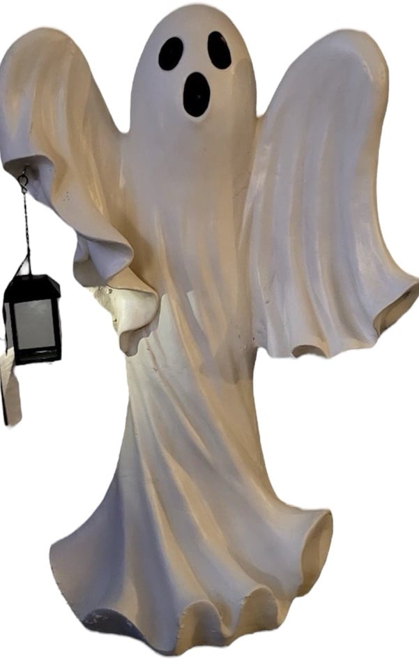 34 tall spooky night vintage style halloween ghost with led lantern