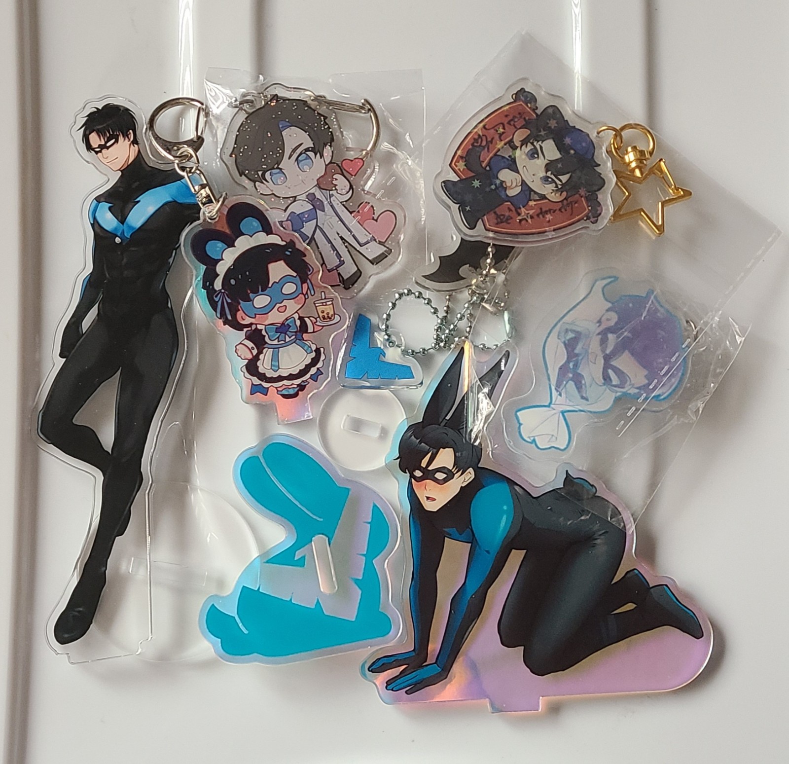 Dc Comics Nightwing Dick Grayson acrylic keychain standee set