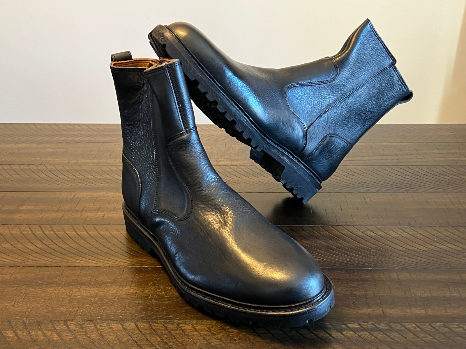 Allen Edmonds Discovery Chelsea Leather Moto Zip Up Boot Sz 10.5 (4927) 445