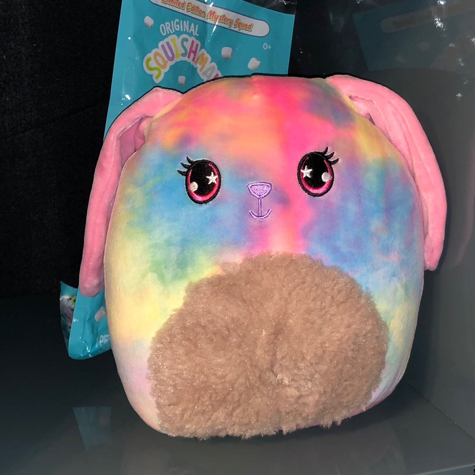 Squishmallow 8” Candy the Bunny ~ Mystery Bag Scented Rabbit Cartoon Eyes - detail