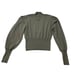 Zara dark green khaki mock neck long sleeve cutout front sweater NWT S