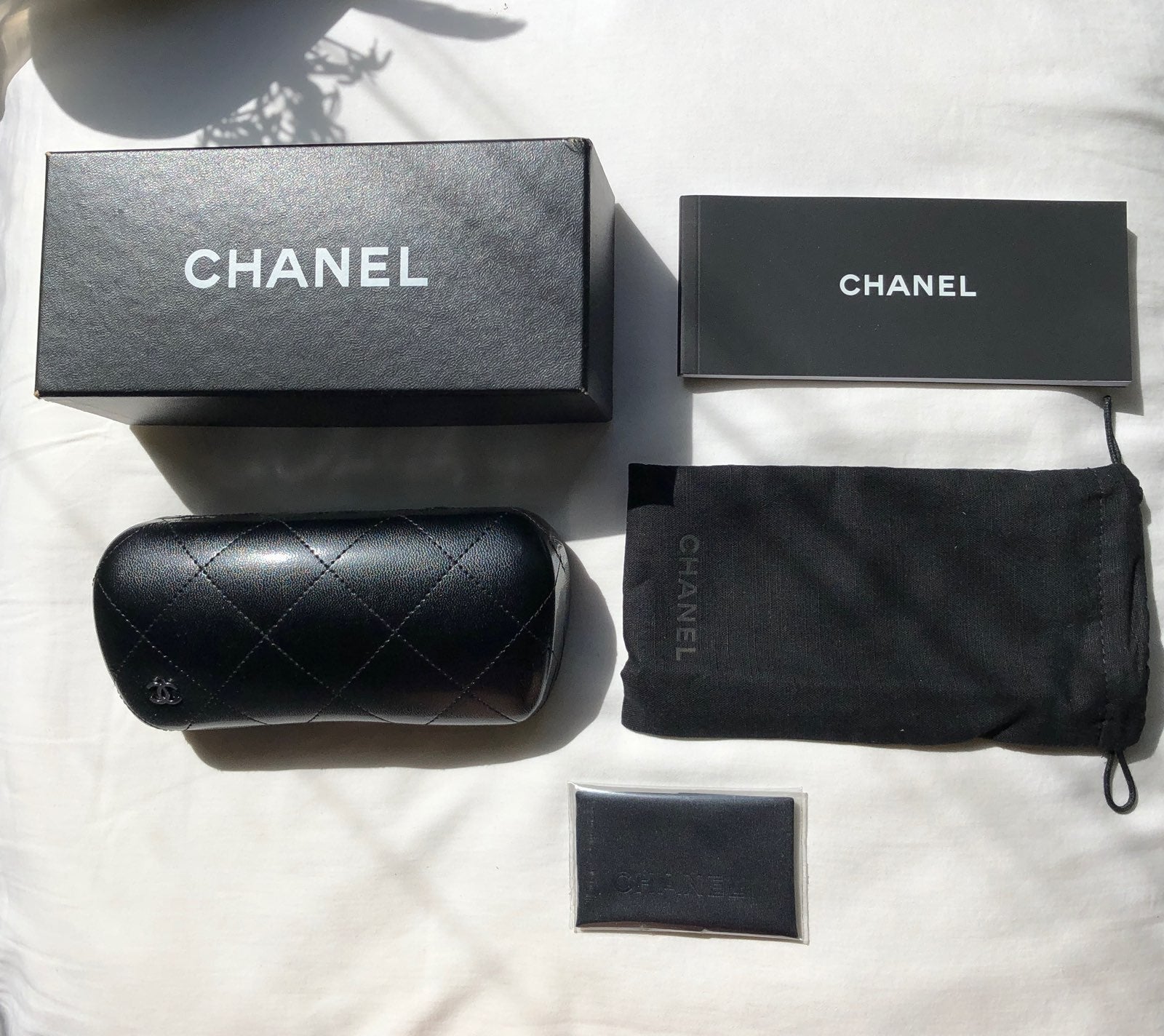 Chanel Sunglass Case + Box