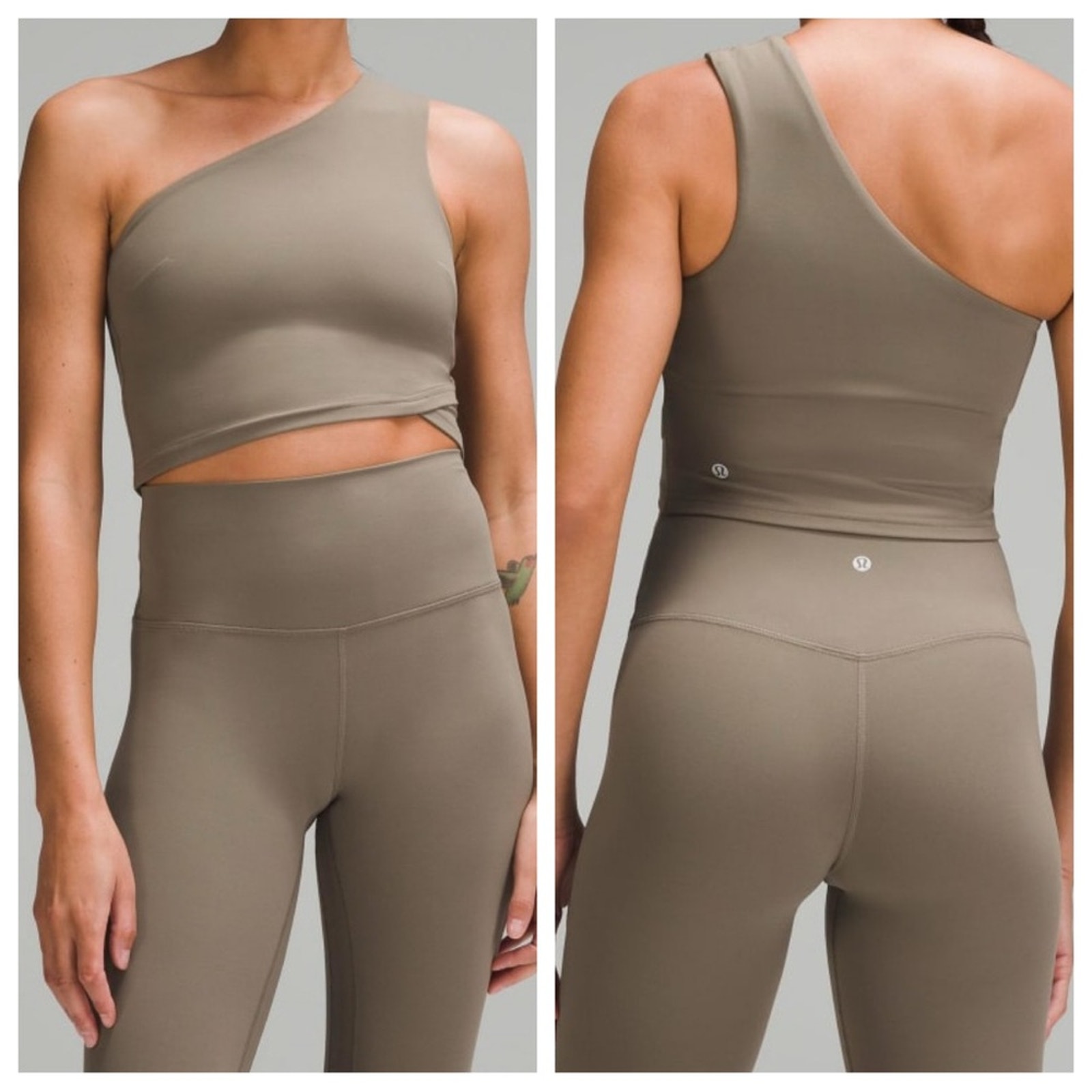 Lululemon Align Asymmetrical Tank Top One Shoulder Crop Nulu Buttery Soft Lined