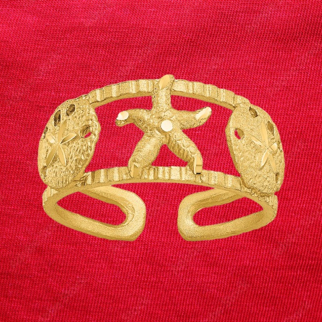 14k Starfish Toe Ring