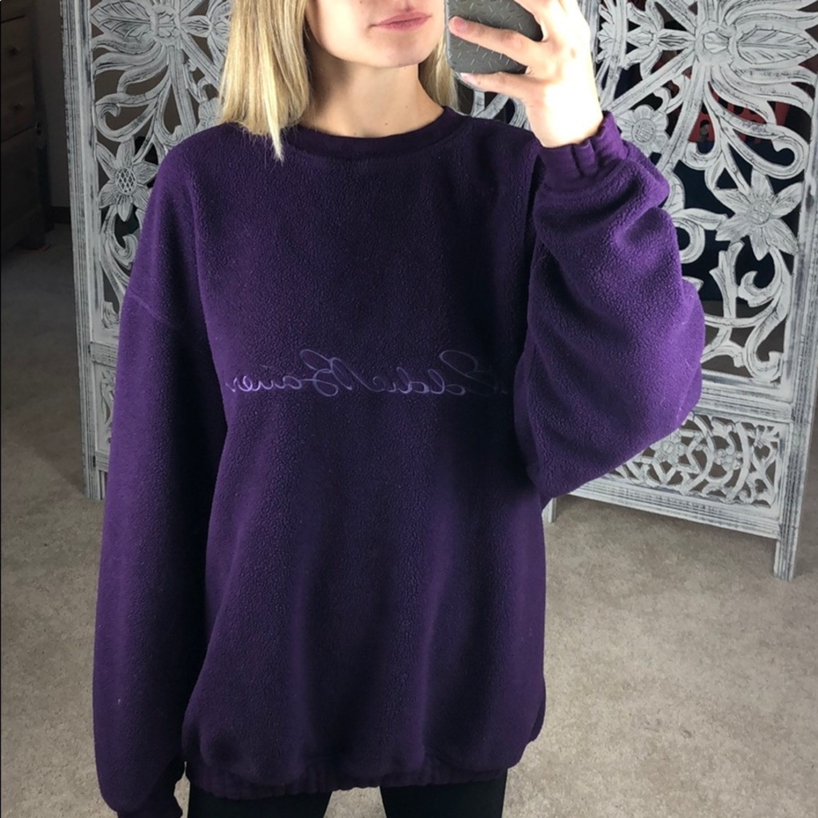 Eddie Bauer: Vintage 90’s Purple Fleece pullover