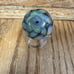 Handblown marble American Made vortex open window w/ real yellow diamond