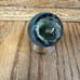 Handblown marble American Made vortex open window w/ real yellow diamond