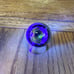 Handblown marble American Made vortex open window w/ real yellow diamond