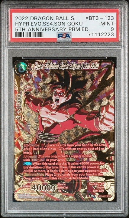 Dragon Ball Super - Hyper Evolution Super Saiyan 4 Son Goku BT3-123 SCR PSA 9