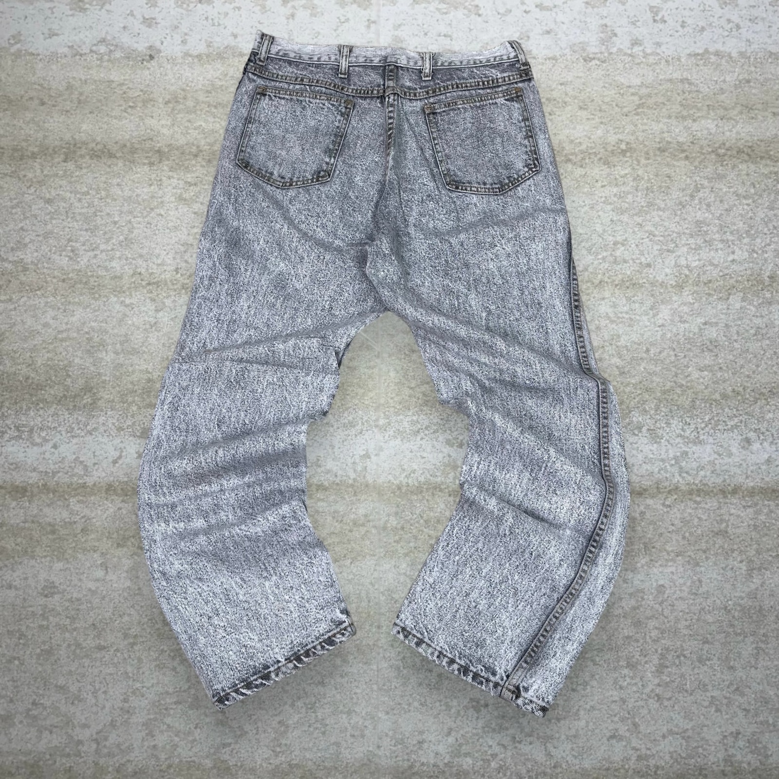 Vintage Bristol Blues Jeans Relaxed Fit Light Grey Wash Denim Made in USA 90s