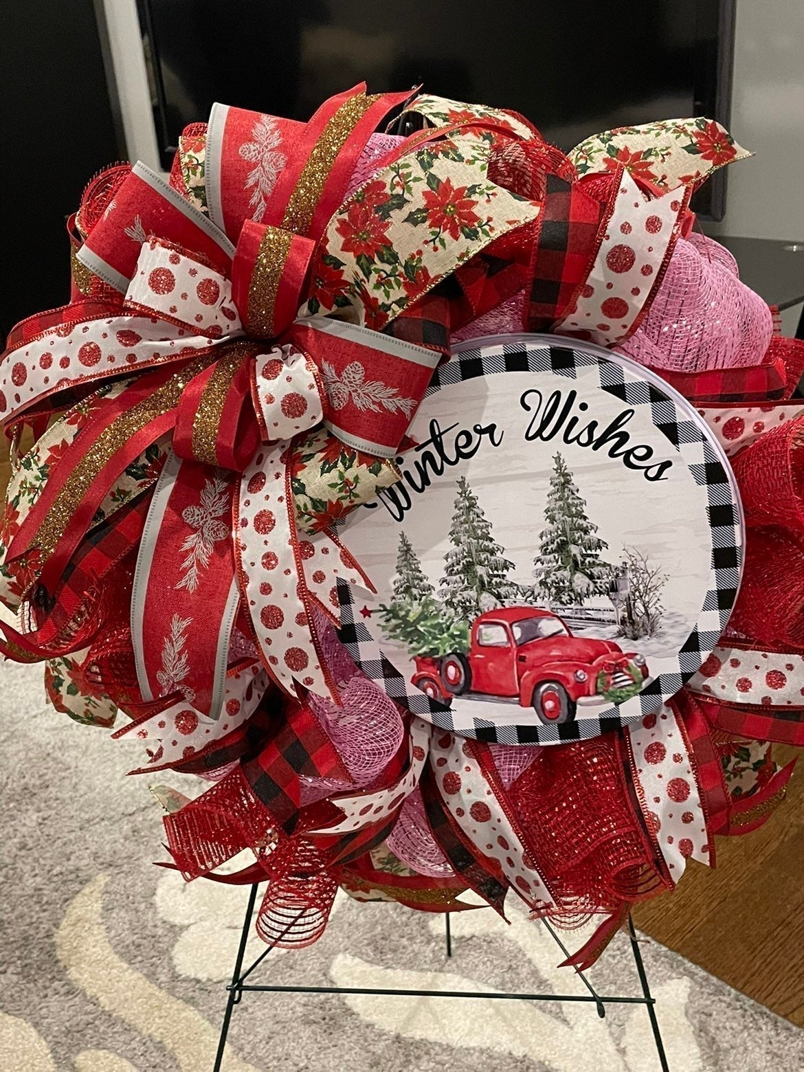 Handmade winter wishes Wreath Medium weight (FINAL PRICE 115