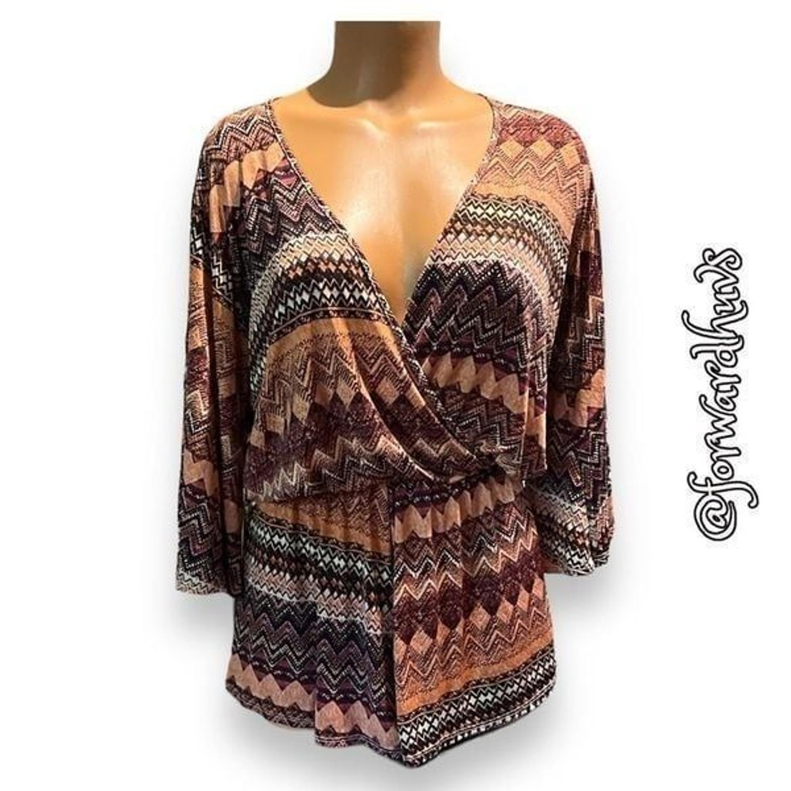 Elan V Neck Aztec Style Cover Up Romper - No Size Tag - Med / Large