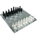 Glass Mirror Board Chess Set with Acrylic Pieces