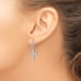Sterling Shimmer Sterling Silver Rhodium-plated 36 Stone CZ Cross Dangle Hinged