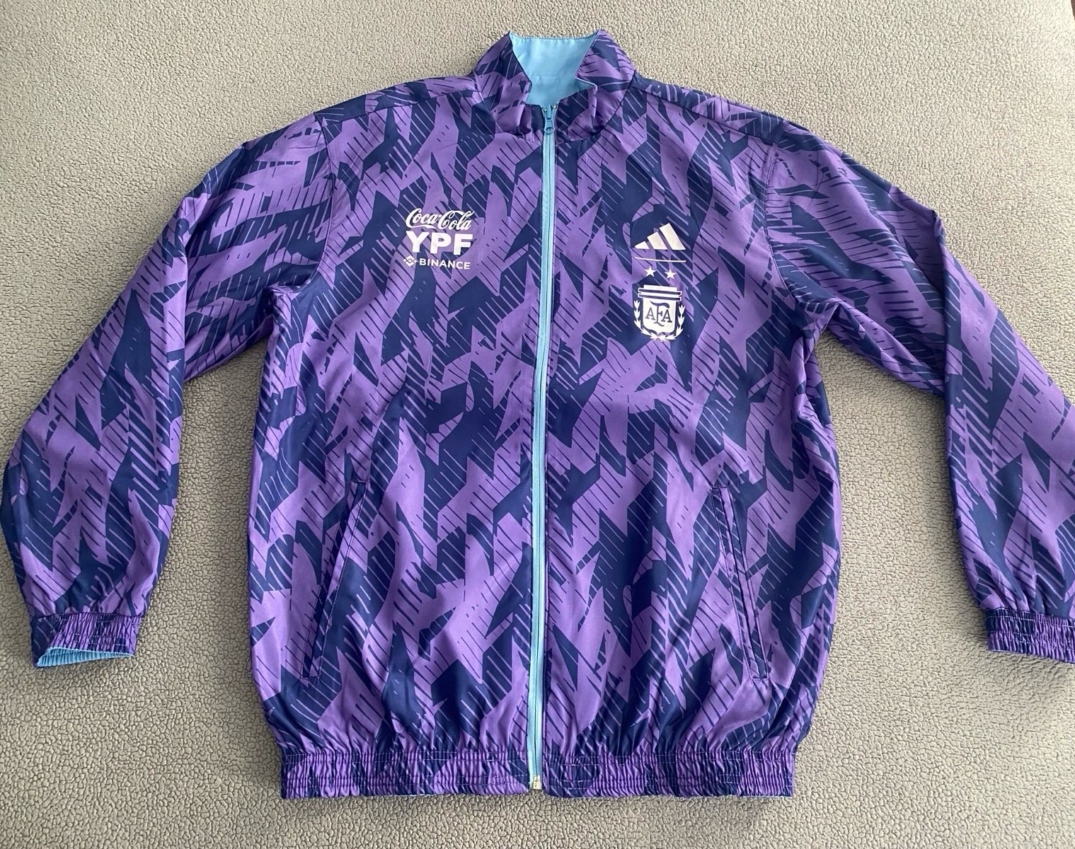 ADIDAS ARGENTINA 2022 SPONSORED AFA ANTHEM JACKET LARGE MEN