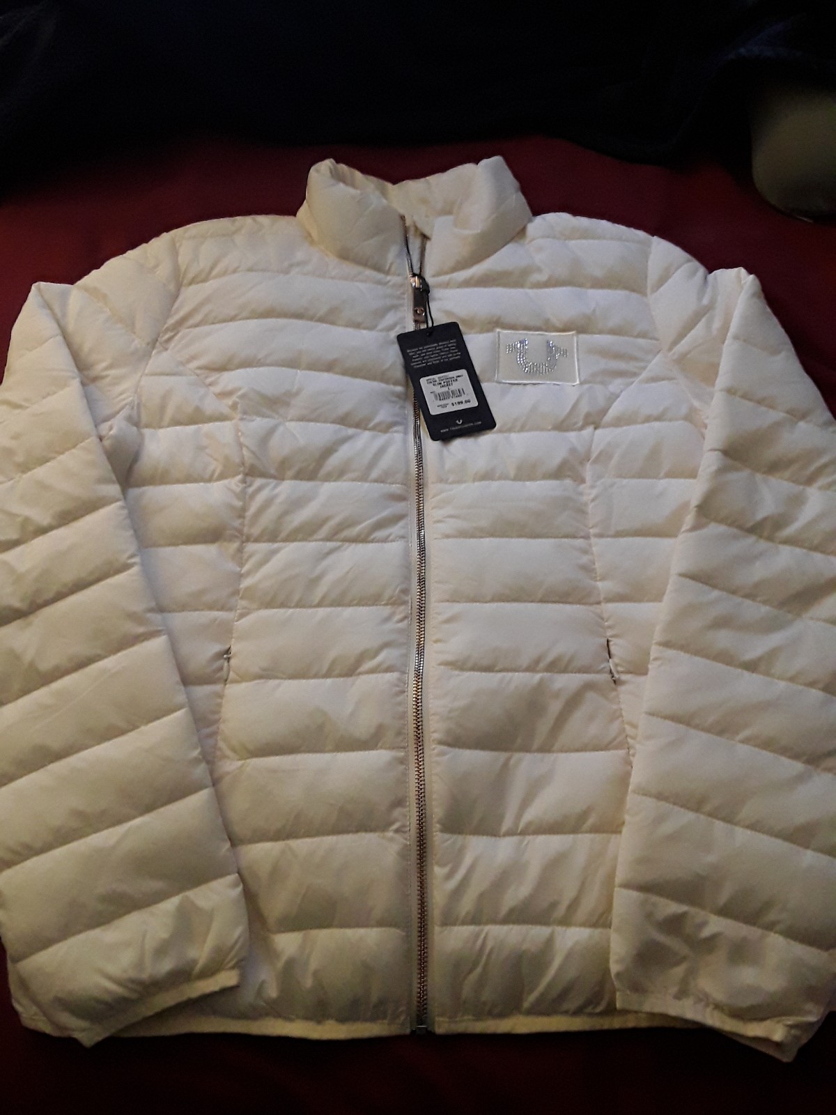 True Religion White Puffer Jacket