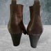 Clarks CERES Womens Brown Suede Leather Ankle Boots Inside Zip Size 7.5 W