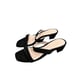 Stuart Weitzman Ava Women's Black Suede Low Heel Sandals Size 8.5