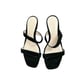 Stuart Weitzman Ava Women's Black Suede Low Heel Sandals Size 8.5