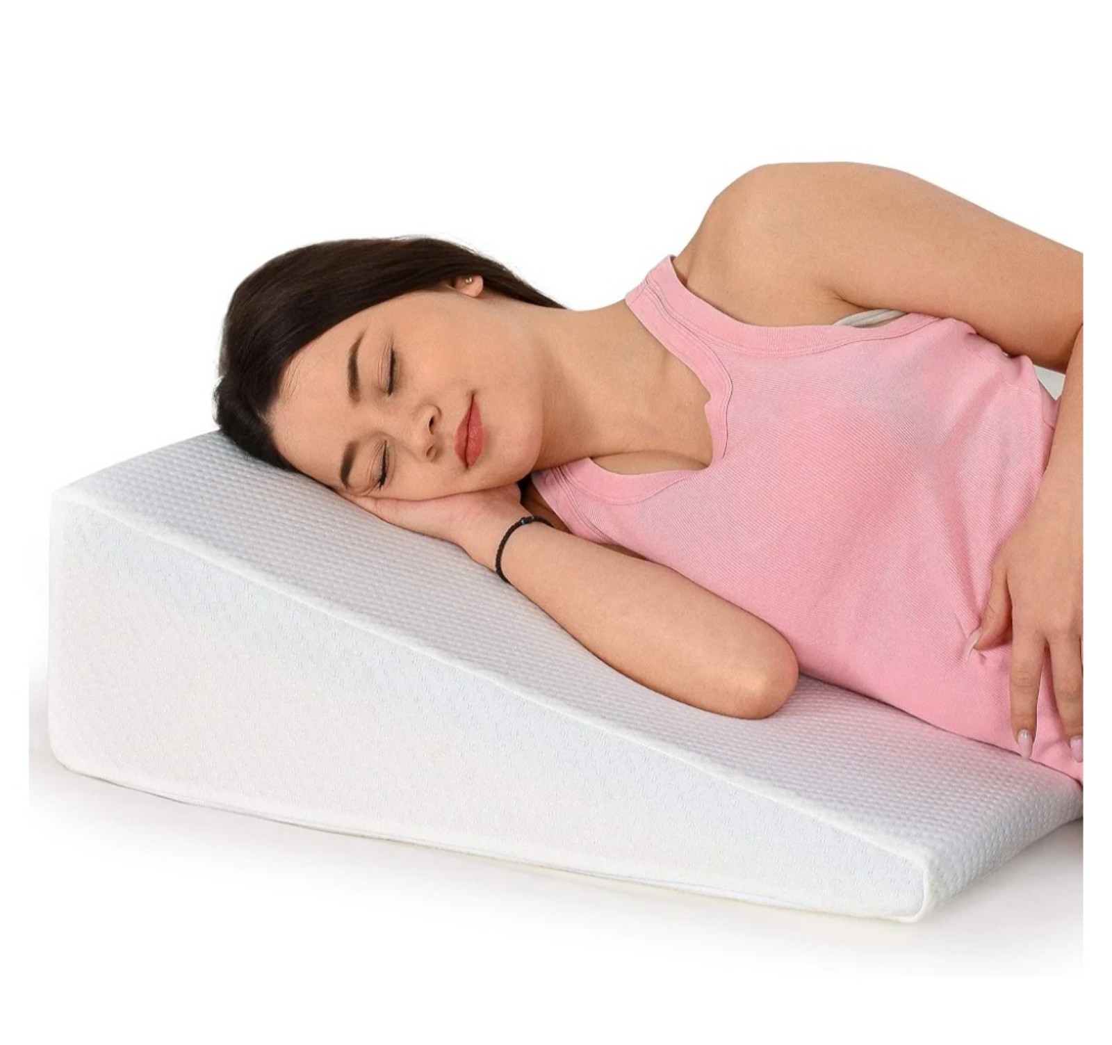 Healthex Bed Wedge Pillow - Acid Reflux, Heartburn, Snoring - Ultra Soft Soft Re