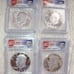 Lot of 4 Silver Proof Eisenhower Silver Dollars Icg 69+DCAM